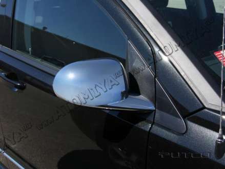 Накладка боковых зеркал, хром.(для А/М с не складывающимися зеркалами USA) для Dodge Caliber 2007-