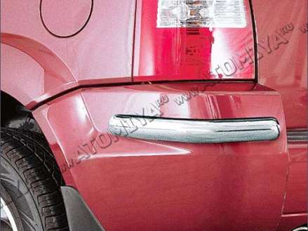 накладки угловые заднего бампера нерж.сталь для Hyundai Tucson 2004- Пр-во Antec
