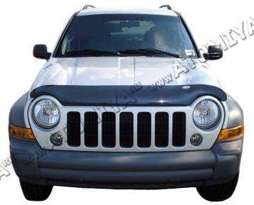 Дефлектор капота, тёмный, для Jeep Cherokee 2001-